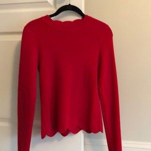 Red cashmere sweater